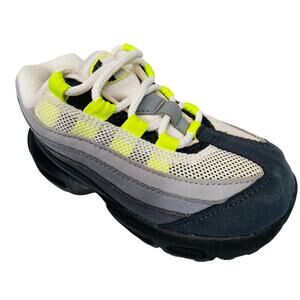 Nike Sneakers Toddler Sz 9c Black Little Air Max 95 Big Bubble Neon
